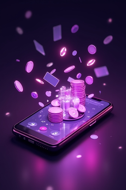 Smartphone showing casino app